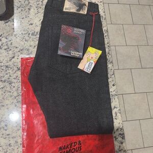 "Yatagarasu" 15oz Black Selvedge Denim - Easy Guy Fit Size 36